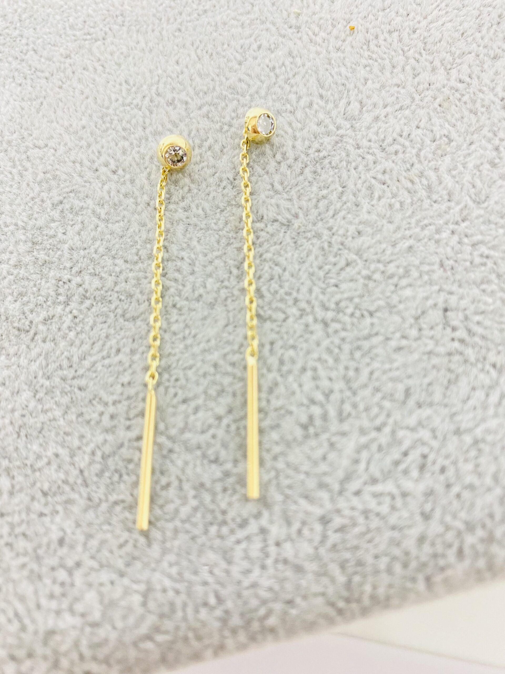 14k gold long earrings JULA4a
