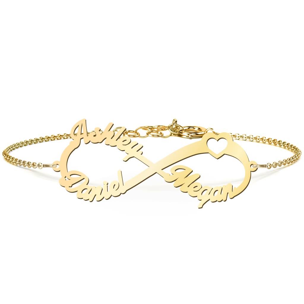 14k gold any name bracelet or necklace BBF30