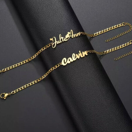 4k gold any name bracelet or necklace  BBF17