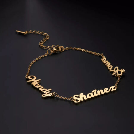 4k gold any name bracelet or necklace  BBF16