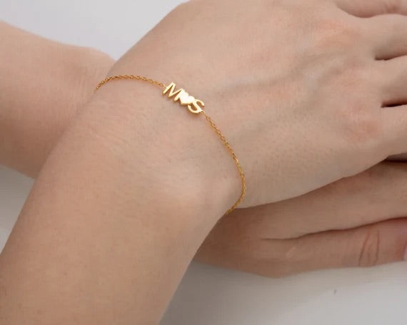 14k gold any name bracelet or necklace BBF27