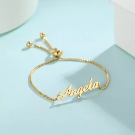 14k gold any name bracelet or necklace  BBF18