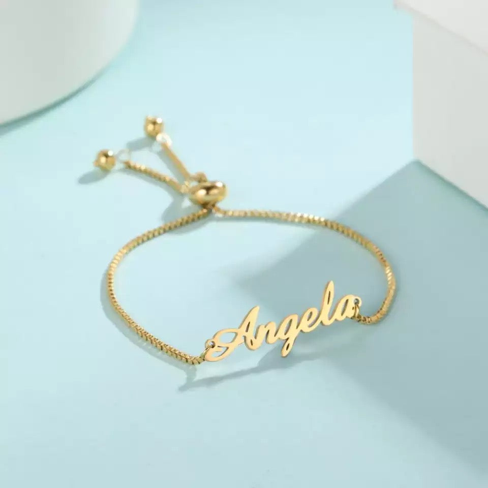 14k gold any name bracelet or necklace BBF18