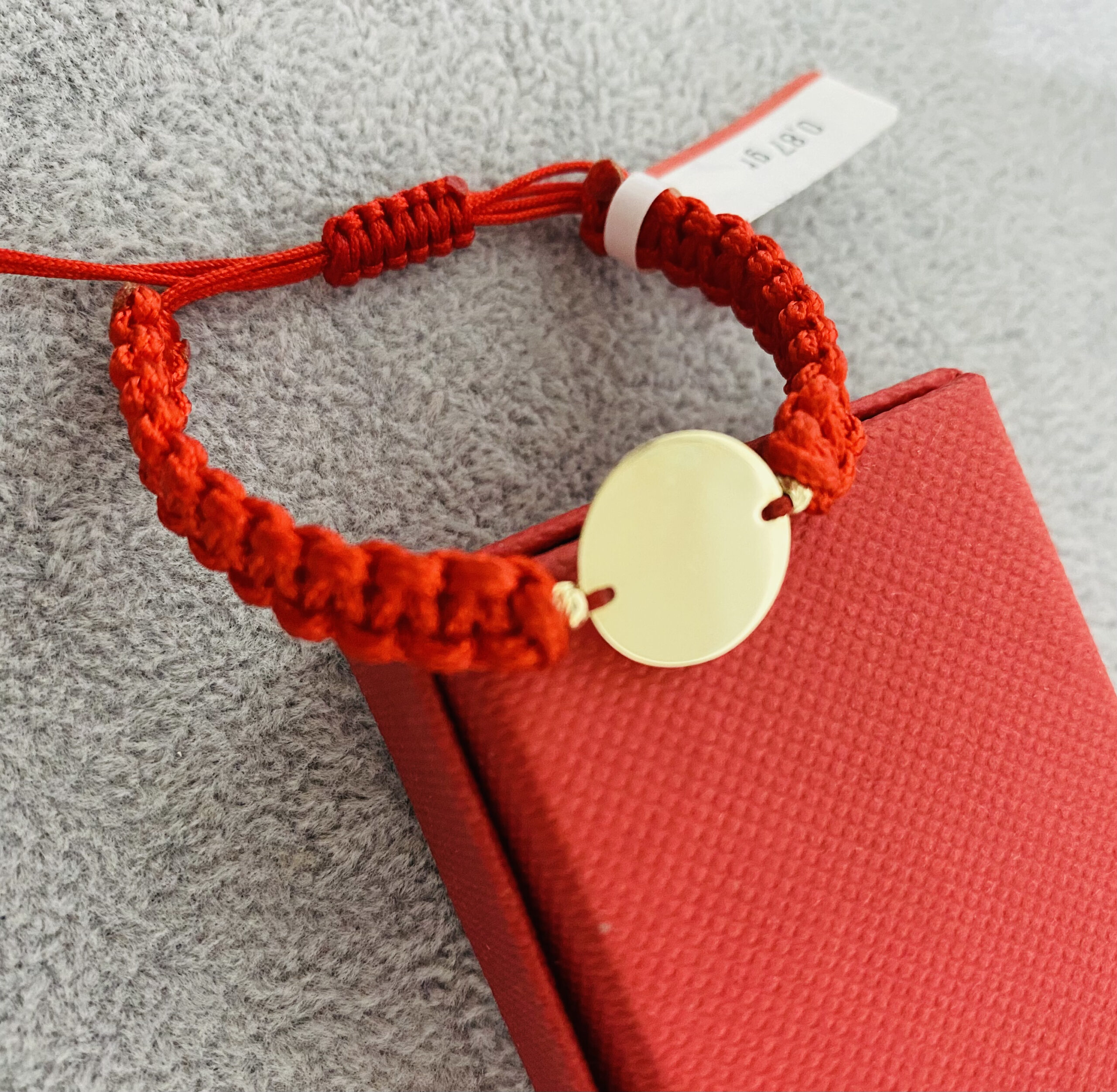 14k gold red string bracelet MXQ1