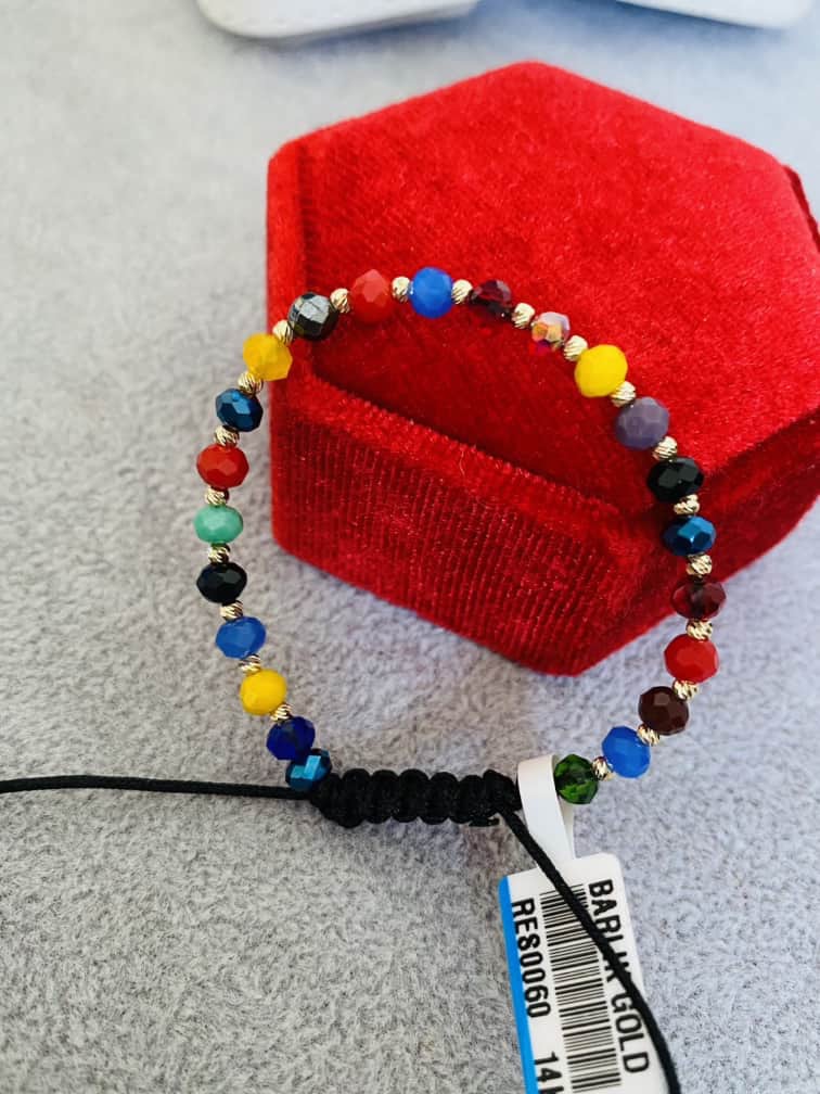 14k gold multi ordered beading bracelet JAN18