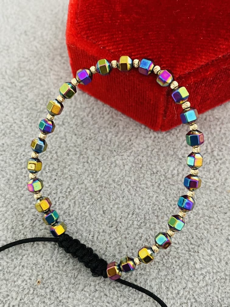 14k Gold string multicolour bracelet JDEC5