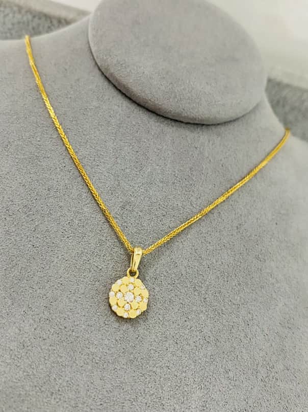14k gold chain and pendant RST03