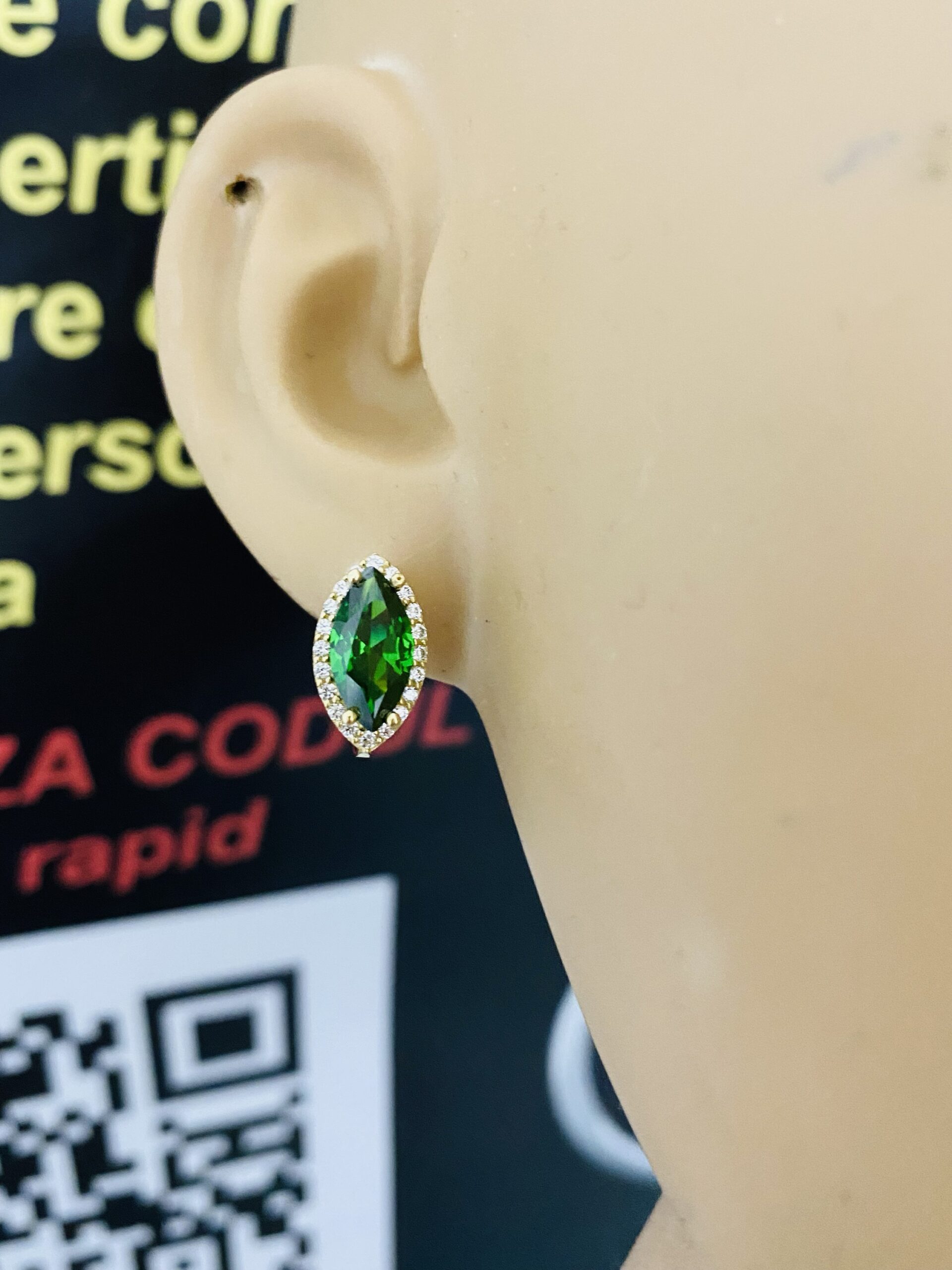 14k Gold earrings HOE24 - Image 2