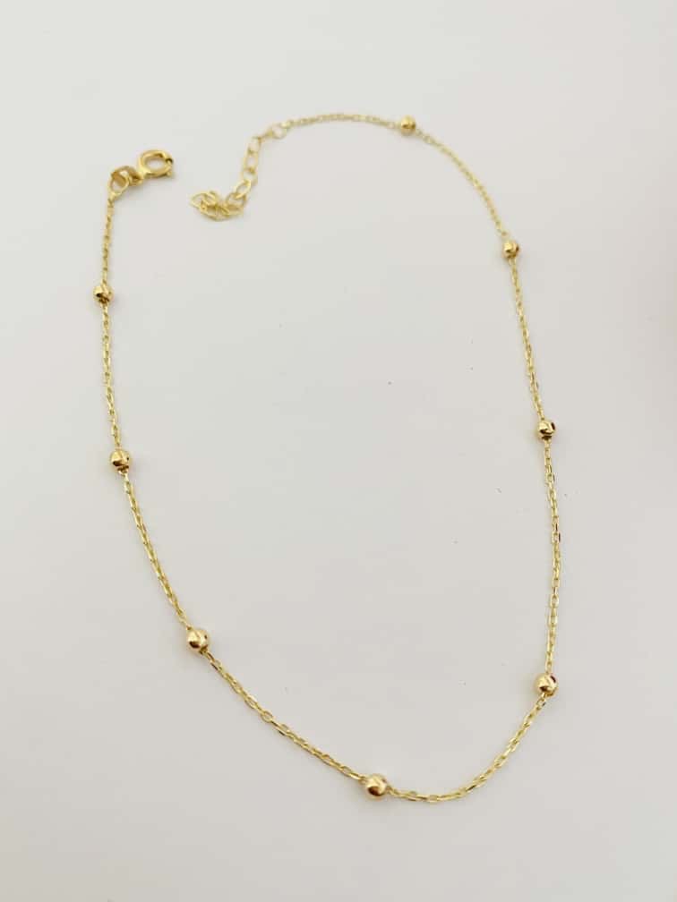 14k gold ankle bracelet IUN92