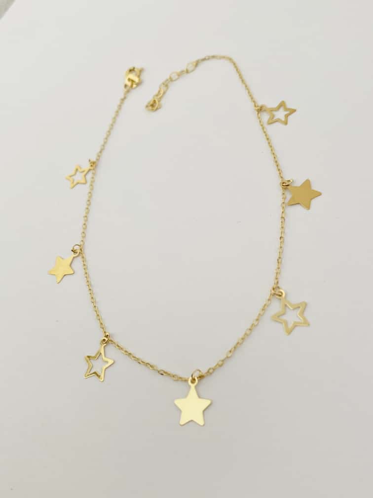 14k gold ankle bracelet IUN93