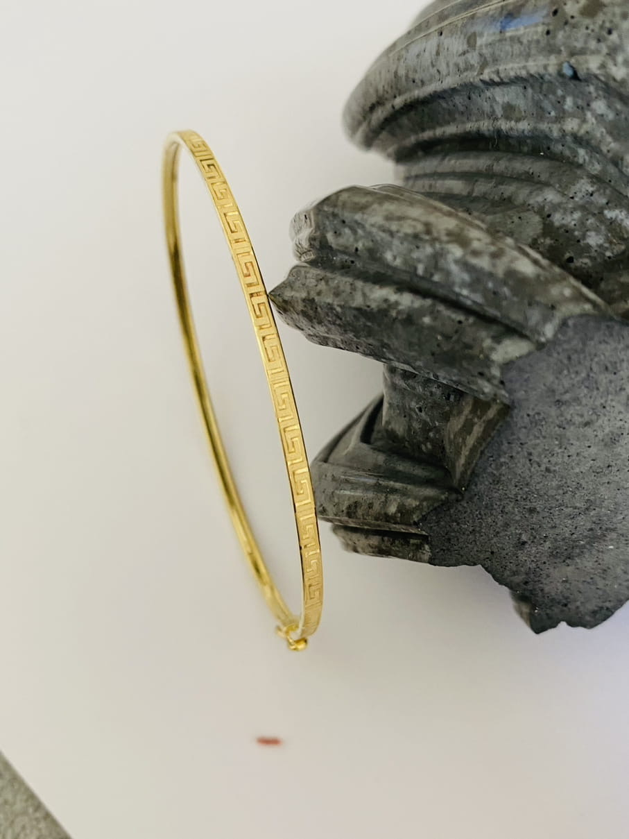14k gold bangle bracelet JLY05