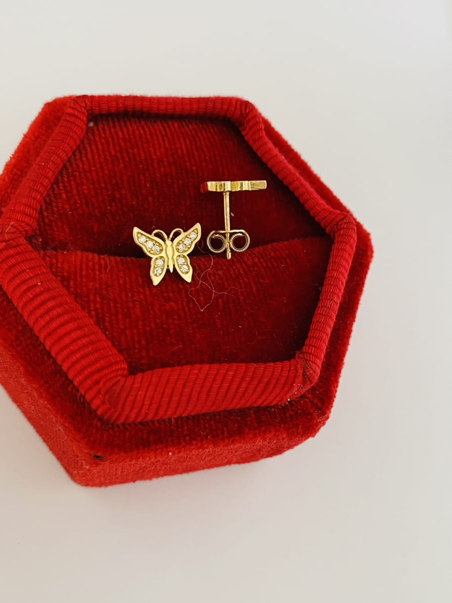 14k gold earrings JLE46