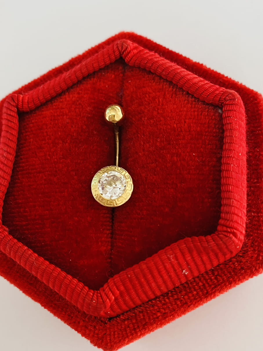 14k gold belly piercing MTE04D