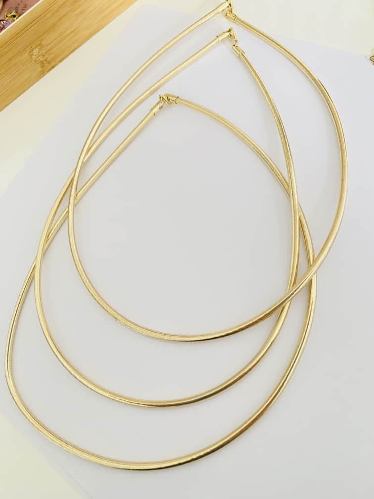 14k gold elastic chain ELAC