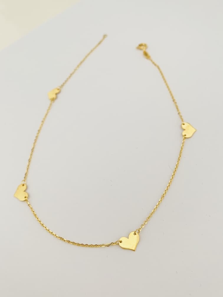 ITALY 14k gold ankle bracelet L1662