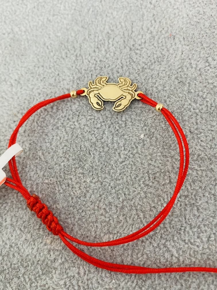 14k gold bracelet with red string NVIE10