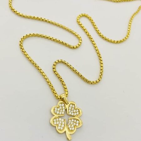 14K gold chain with pendant Alenove24