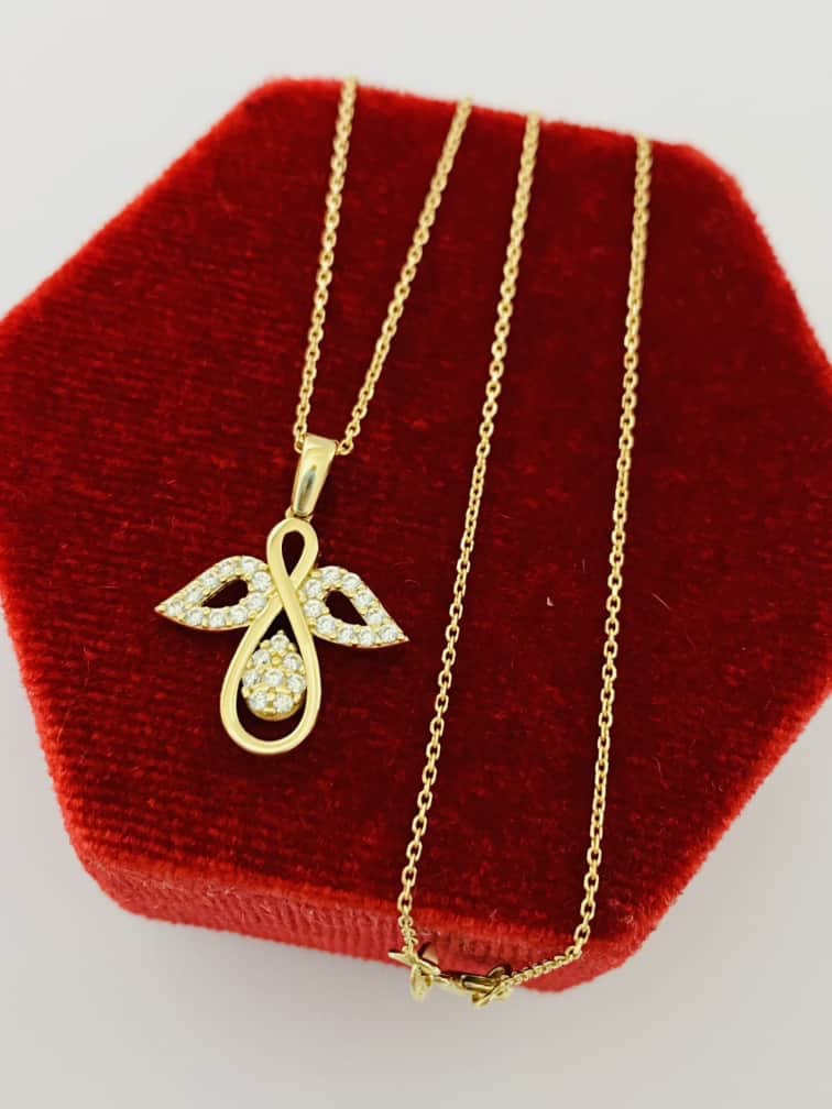 14K gold chain with pendant Alenove27