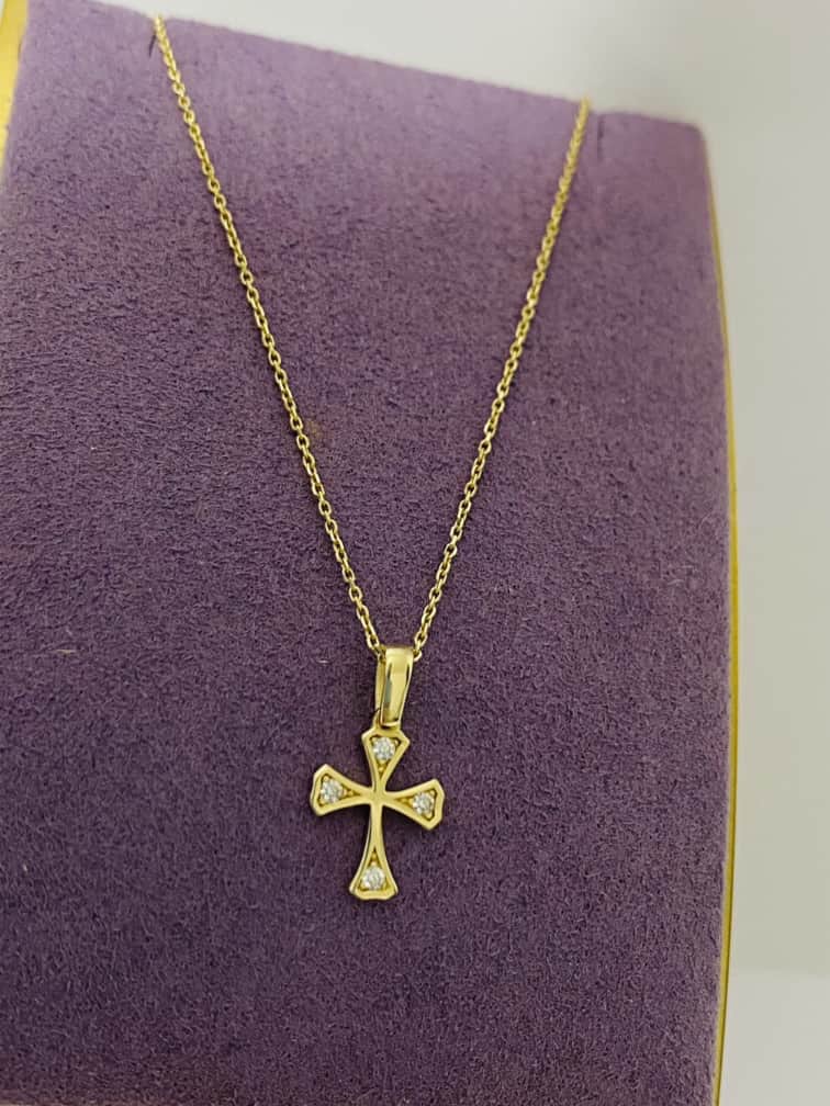 14K gold chain with pendant Alenove38
