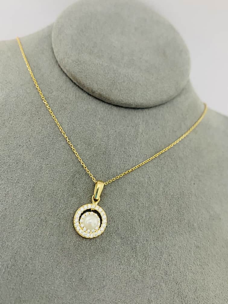 14K gold chain with pendant Alenove51