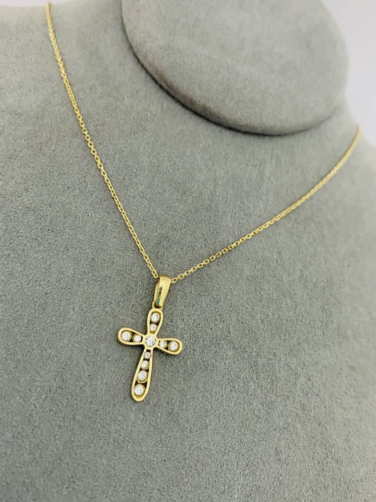 14K gold chain with pendant Alenove53