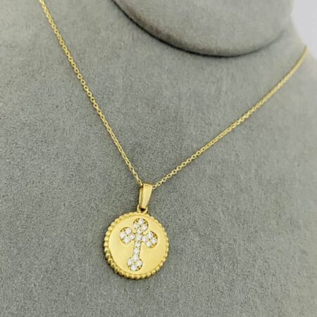 14K gold chain with pendant Alenove55