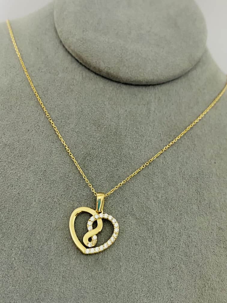 14K gold chain with pendant Alenove58