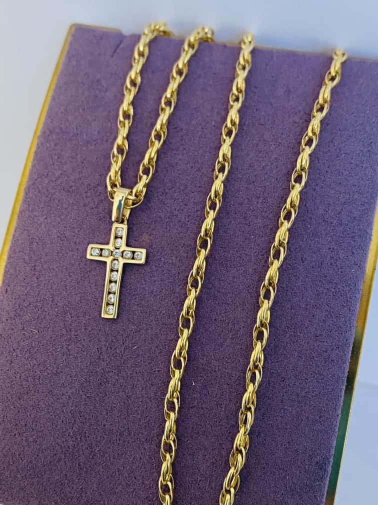 14k gold chain and pendant 24nvme18
