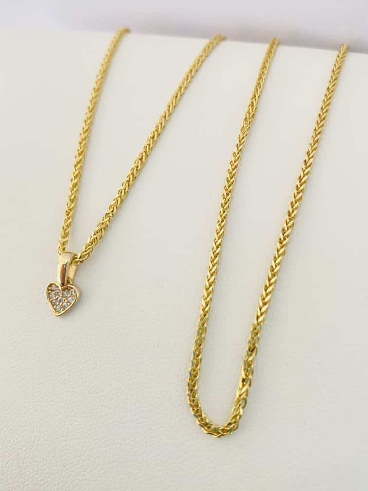 14k gold chain and pendant 24nvme29