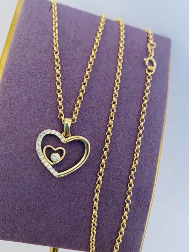 14k gold chain and pendant 24nvme48