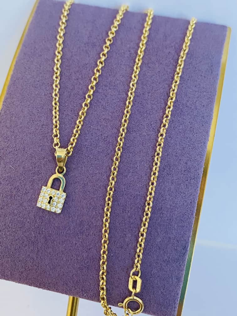 14k gold chain and pendant 24nvme54