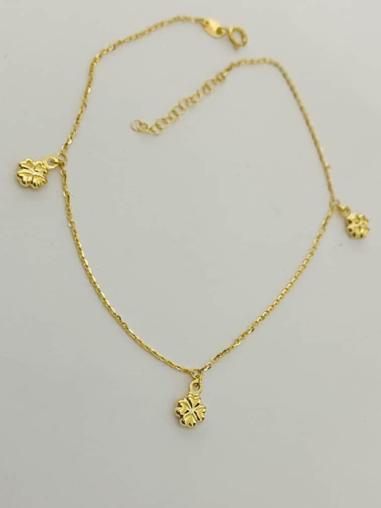 Italy ankle gold 14k bracelet QUADR