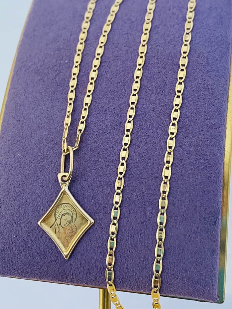 14k gold chain and pendant 24nvme117