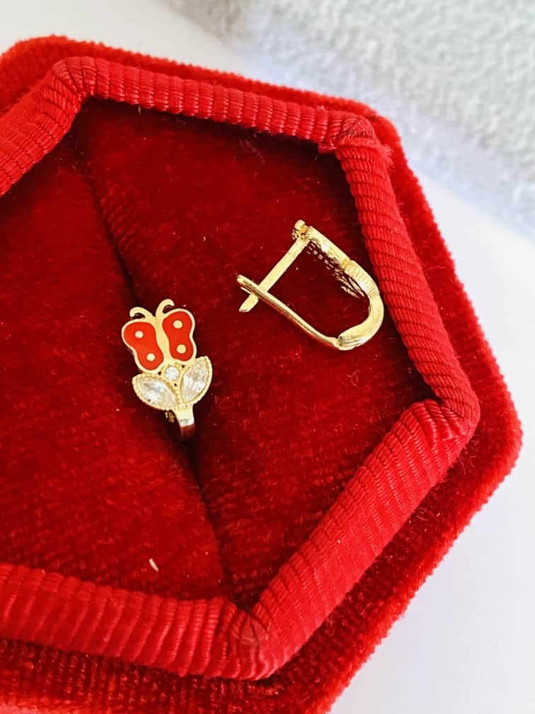 14k gold Earrings kids Ian2517