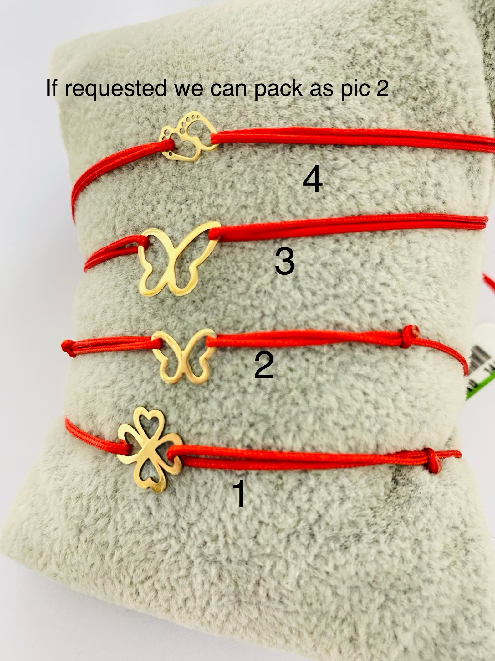 Red string bracelet with 14k gold pendant 25-021