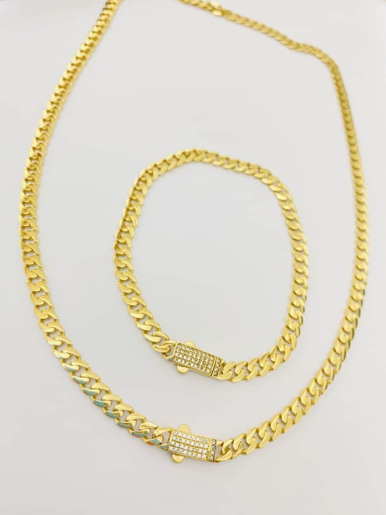 Set Cuban chain +bracelet NEWJN
