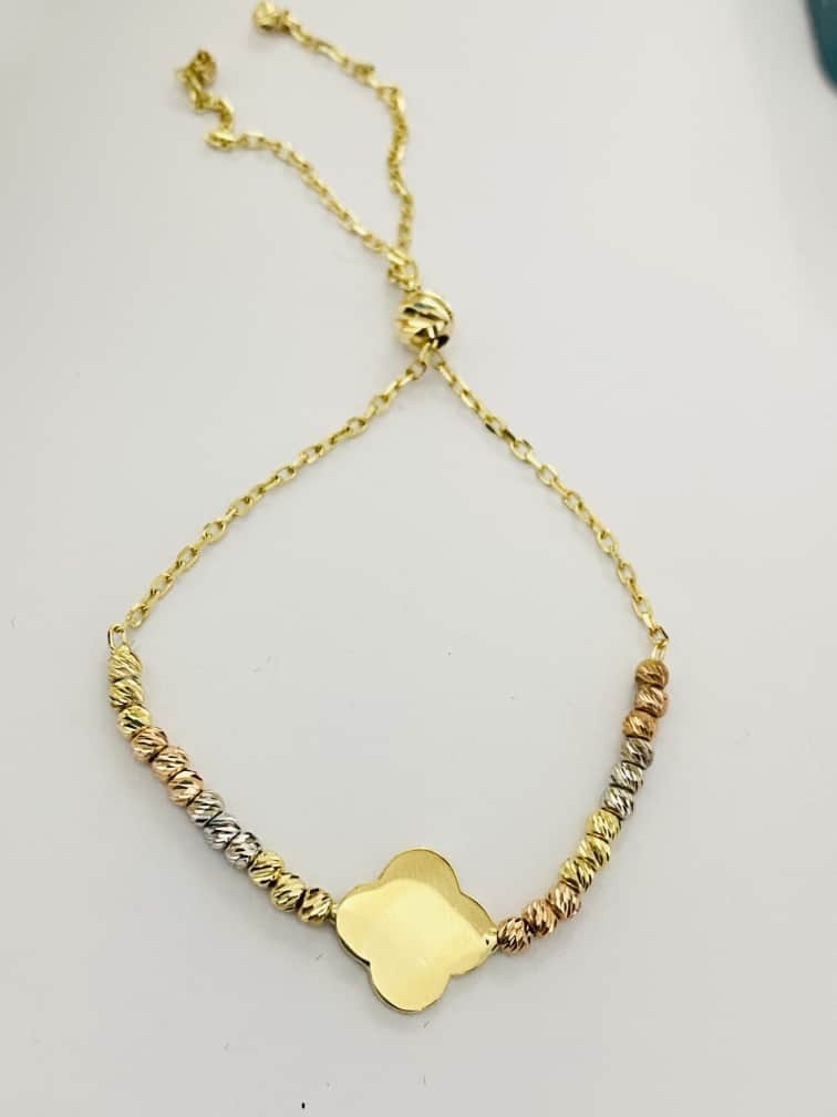 14k gold bracelet with black TRF90C