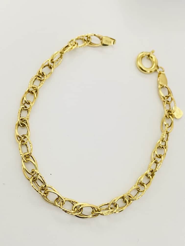 14k gold bracelet with black TRF90C