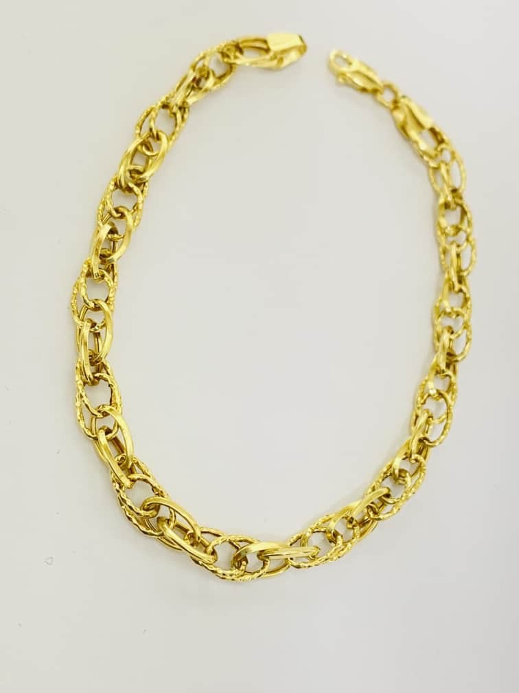 14k gold bracelet with black TRF90D