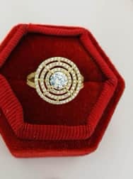 14k gold ring size 19/59/S NRE2535 - Image 2