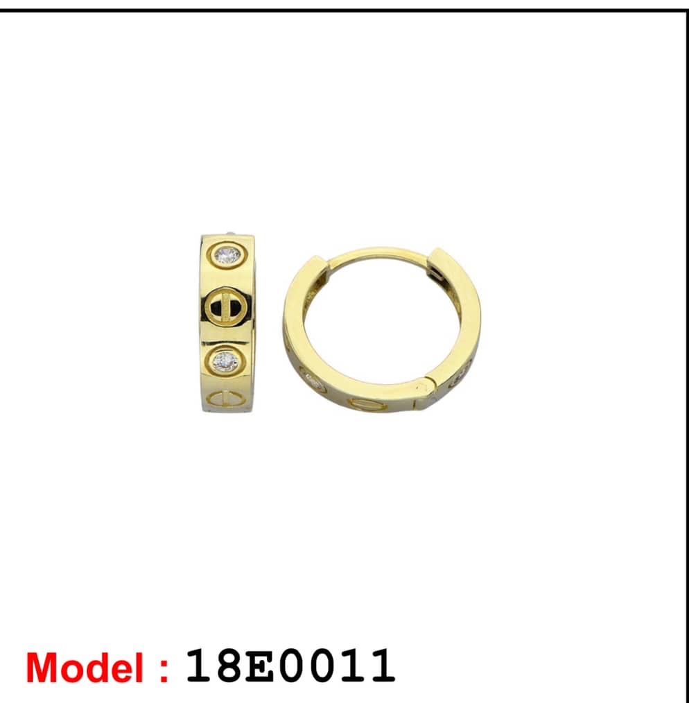 14k gold New 1.5cm earrings 18E0011