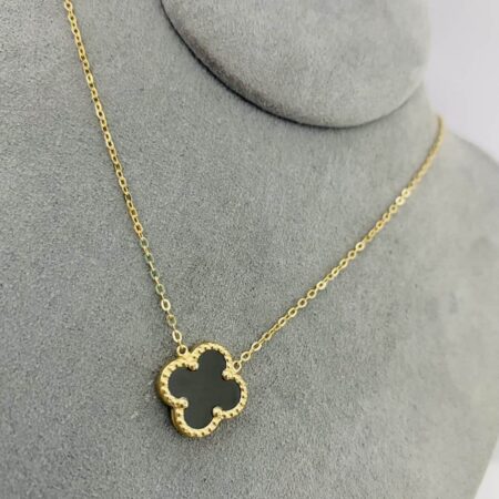 14k gold clover necklace CLVE26B