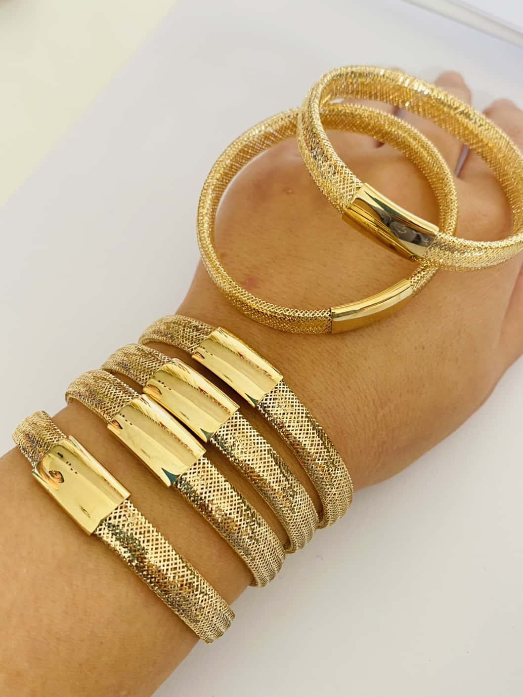 NEW 2025 14k gold elastic bracelet ELS25-1A - Image 2