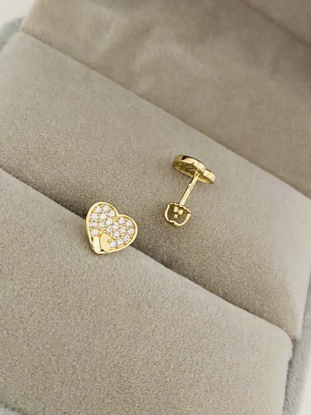 14k gold screw earrings for kids 25C