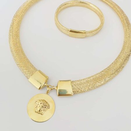 14k gold New elastic  chain and pendant  ( bracelet not included)