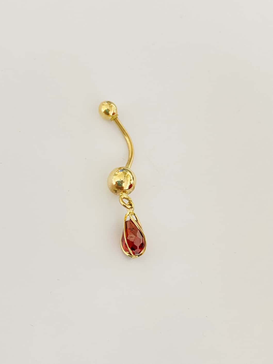 14k gold belly piercing 25bm052