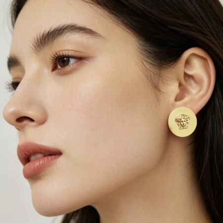 14k gold round 20mm earrings 25Bar0A
