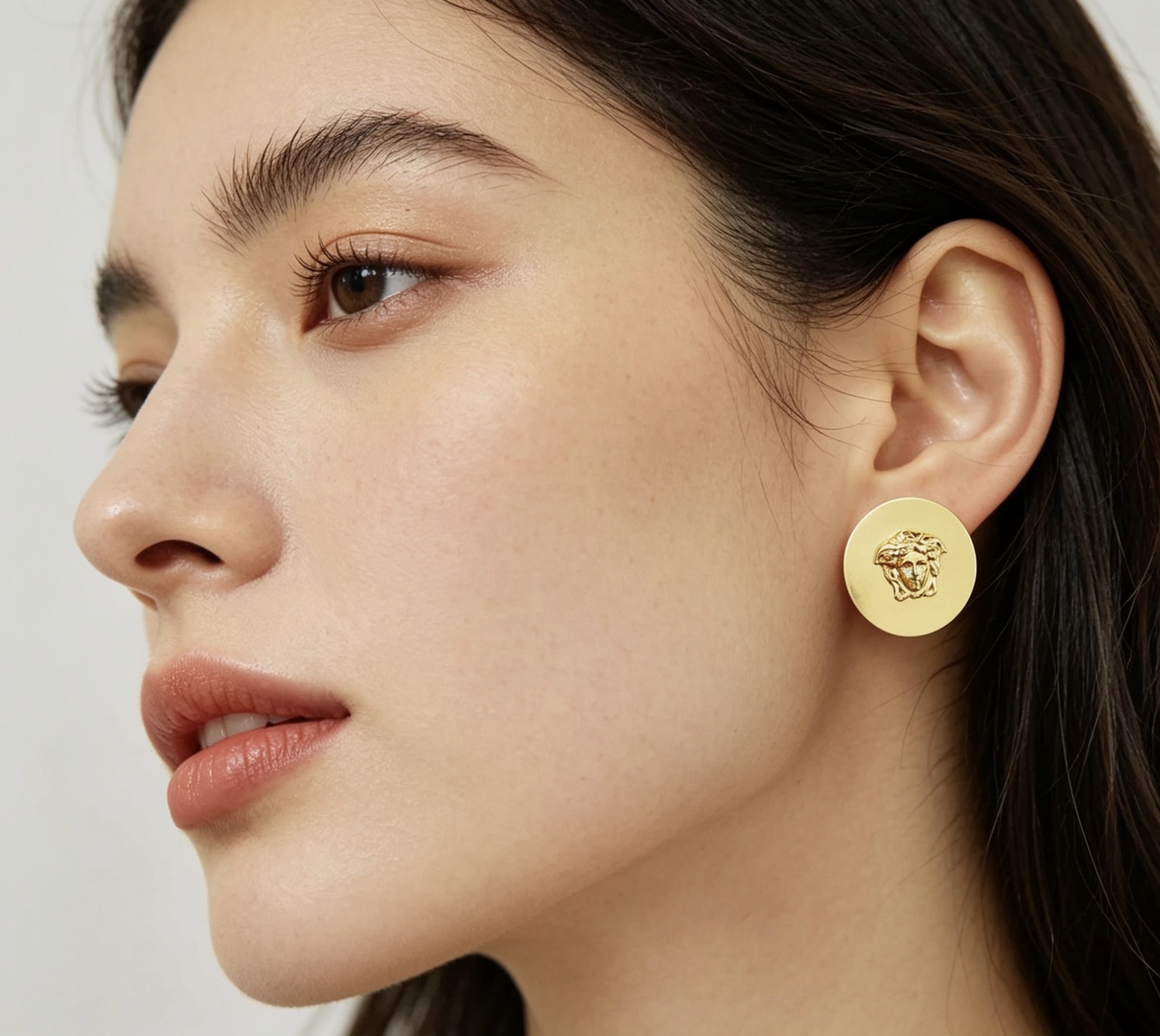 14k gold round 20mm earrings 25Bar0A-A