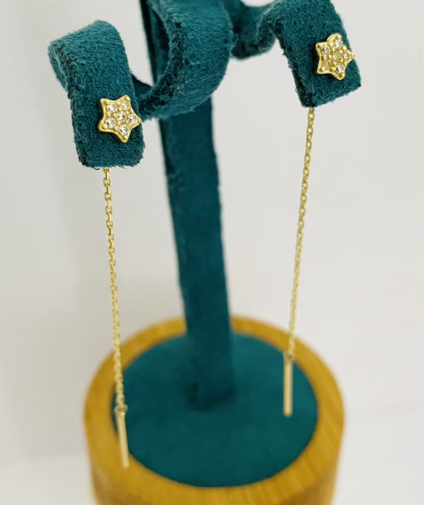 14k gold earrings 11E0160