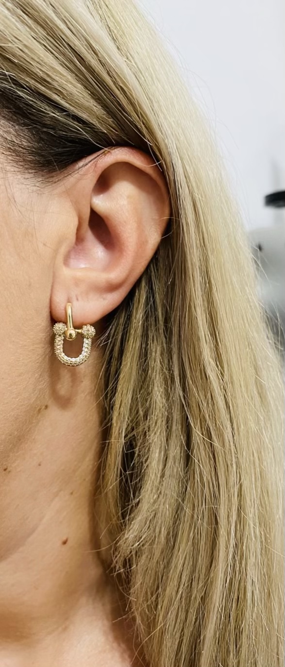 14k gold earrings for small earlobe TFNE01